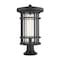 Z-Lite Jordan 1 Light Outdoor Pier Mounted Fixture, Black And Clear Seedy 570PHXL-553PM-BK - alternate 4